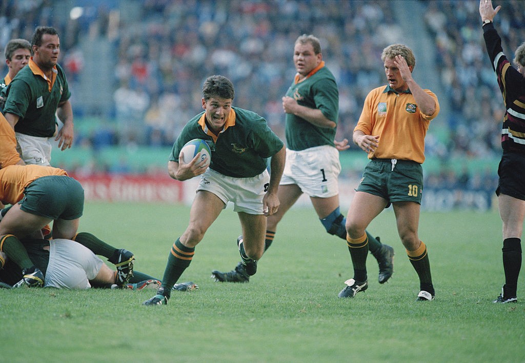Joost van der Westhuizen em ação pela seleção sul-africana, em 1995 (Mike Hewitt/Getty Images)
